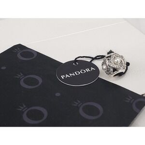 NEW Authentic Pandora Luminous Love Knot ( RETIRED) CHARM pearl .925 silver